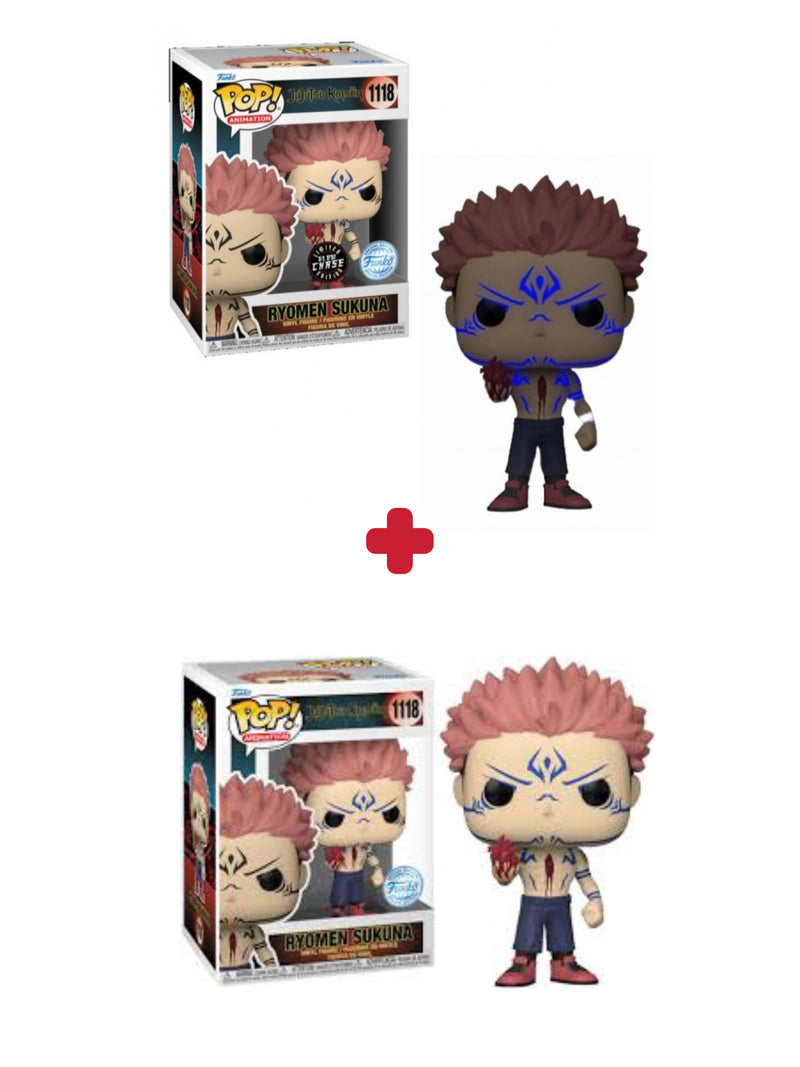 FUNKO POP RYOMEN SUKUNA COMMON AND CHASE BUNDLE JUJUTSU KAISEN 