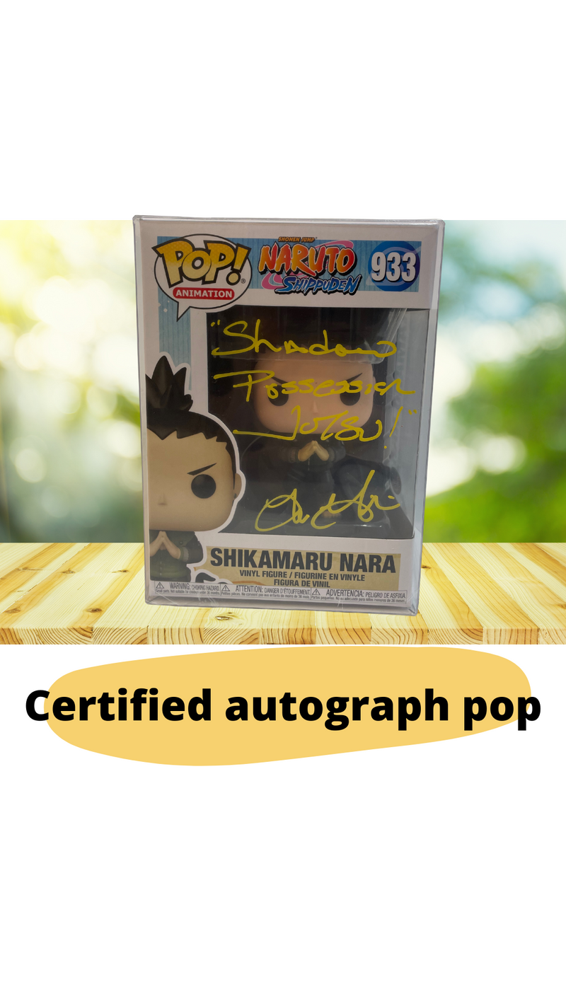 Funko Naruto Pop! Shikamaru with certificates autograph