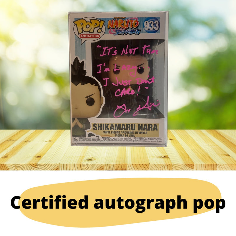 Funko Naruto Pop!! Shikamaru With Certificate Autograph