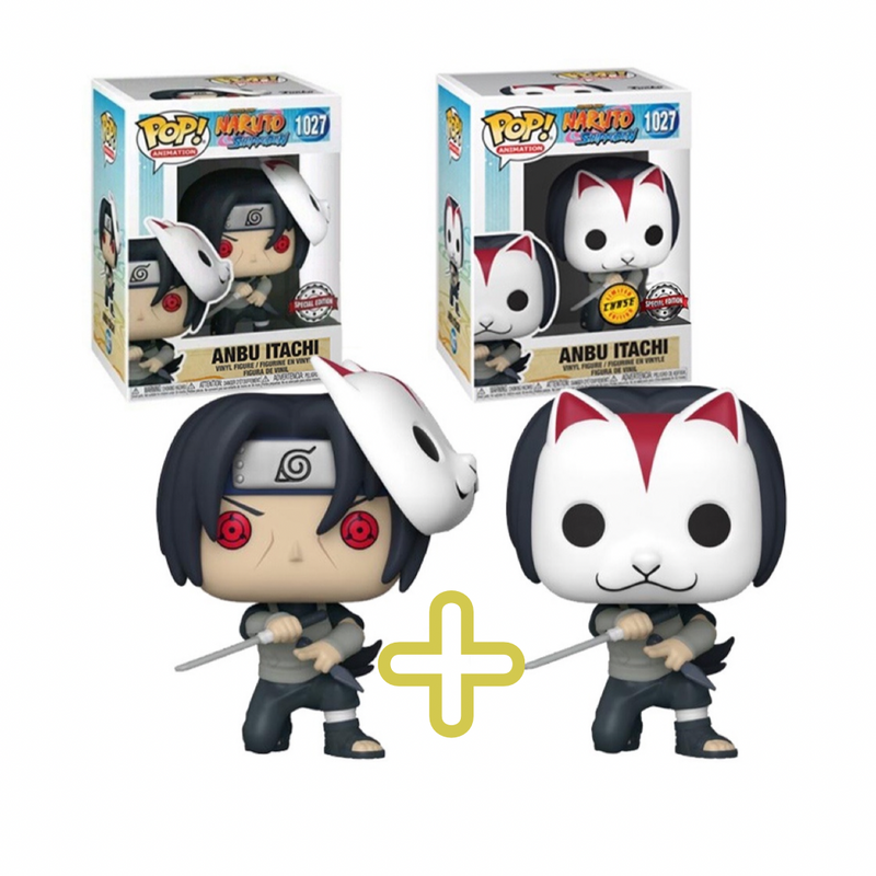 Funko Pop! Naruto Shippuden Anbu Itachi Bundle Set (Common + Chase)