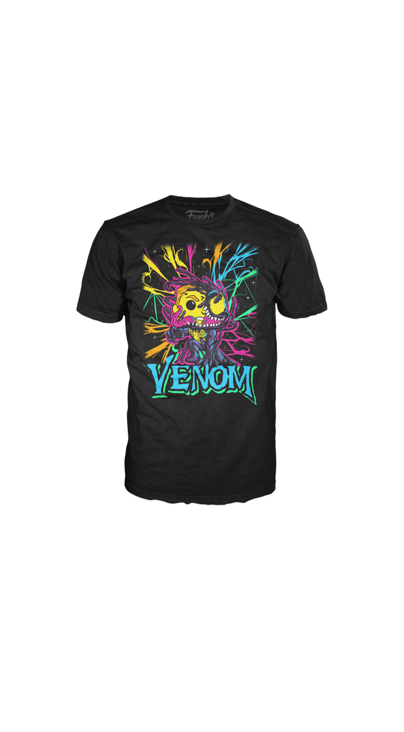 Funko! Venom black light set with T-shirt (LARGE SIZE)