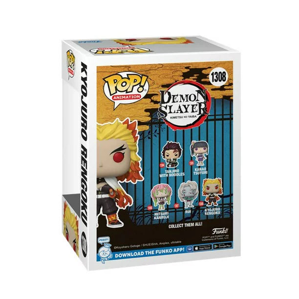Funko Pop! Animation: Demon Slayer – Kyojuro Rengoku (Glow) Vinyl Figure (Walmart Exclusive) (+ Pop! Protector)