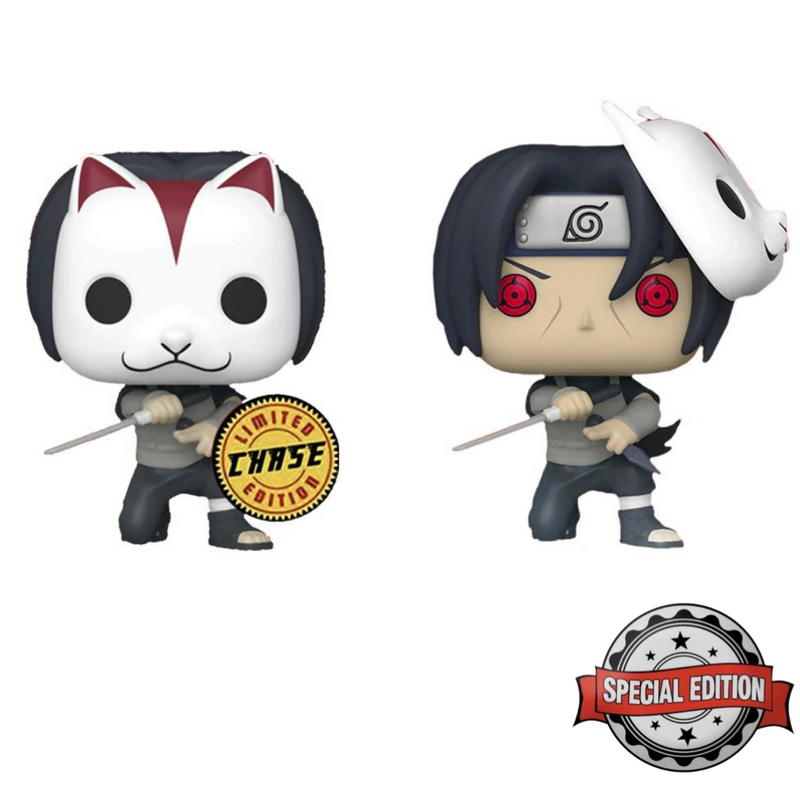 Funko Pop! Naruto Shippuden Anbu Itachi Bundle Set (Common + Chase)